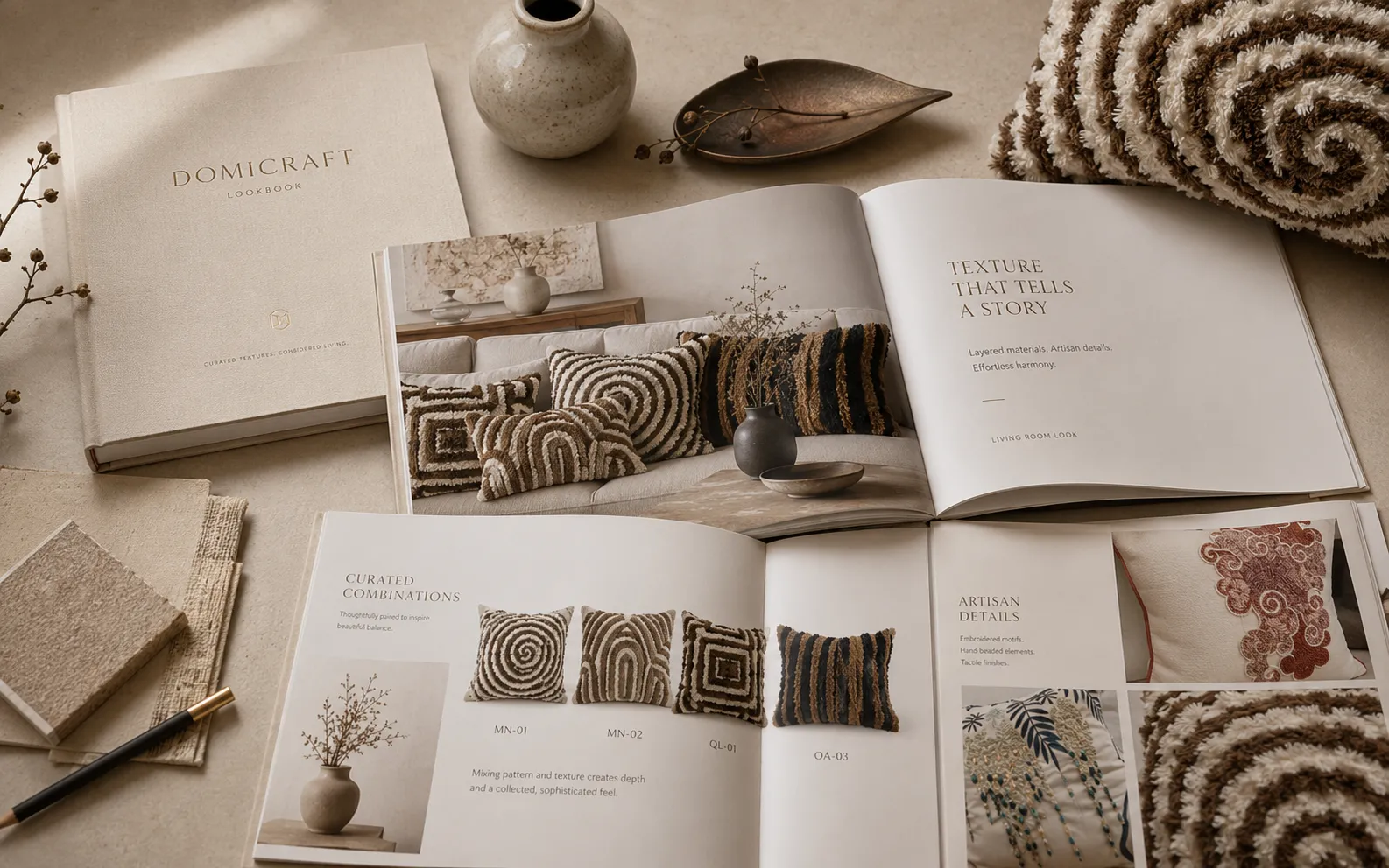DomiCraft curated pillow style lookbook