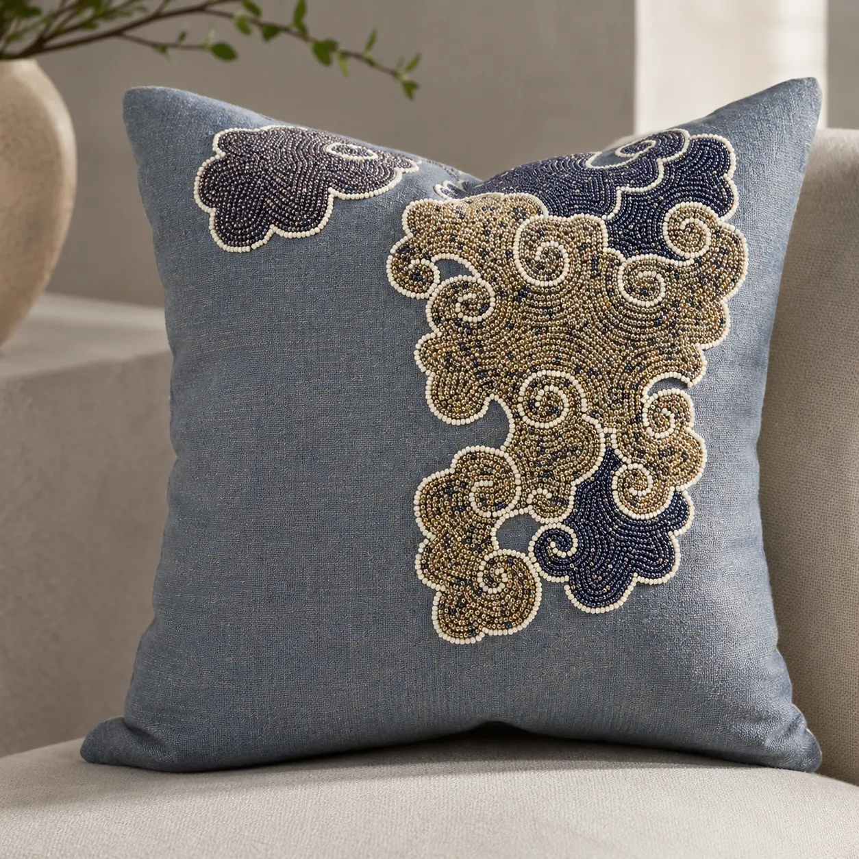 Oriental Accent decorative pillow detail