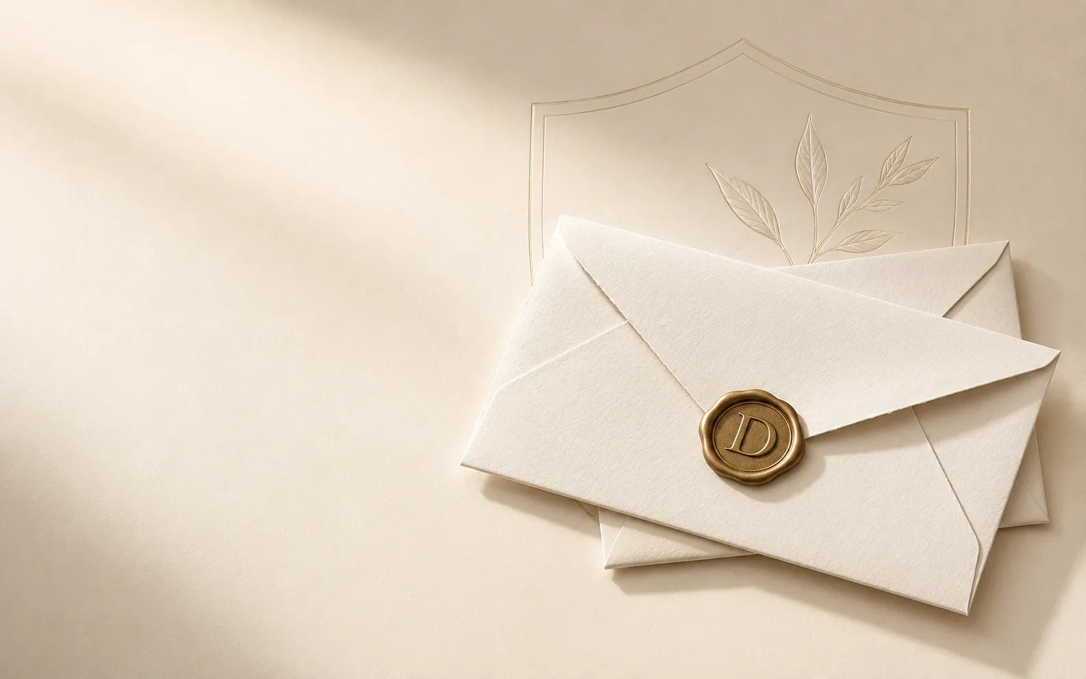 DomiCraft privacy policy envelope and shield illustration