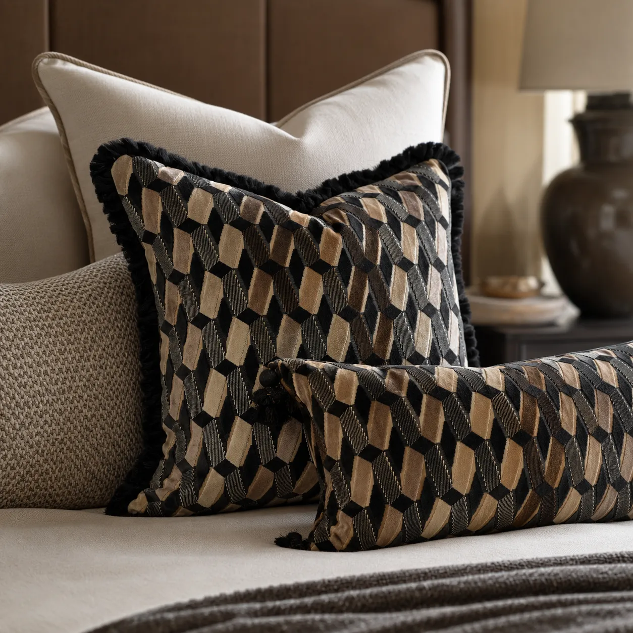 Quiet Luxury pillow detail